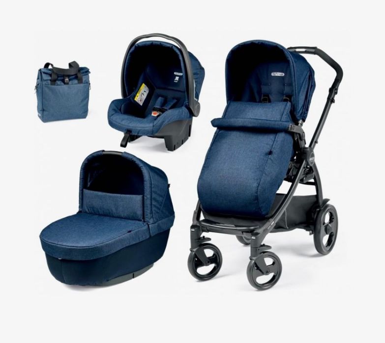 Количка 3 в 1 Пег Перего  с летен и зимен кош, столче за кола