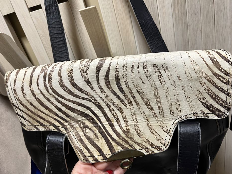 Естествена кожа Лена Велур с животински принт