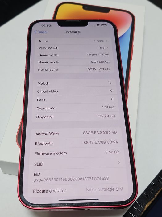 iPhone 14 plus red Amanet Canta