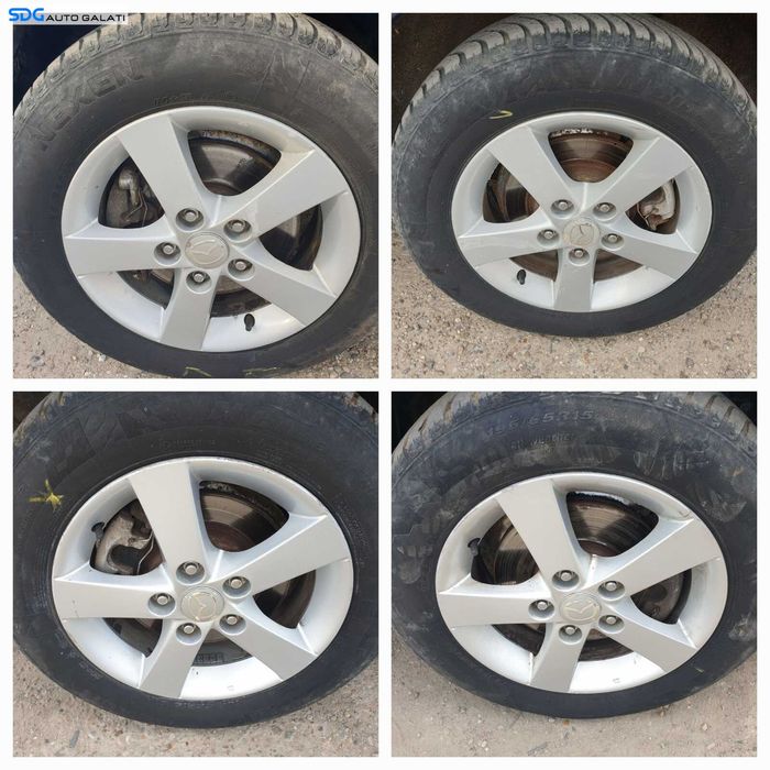 Set 4 Jante Roti Aliaj cu Anvelope Cauciucuri Iarna 195 65 15 R15 Mazda CX3 2015 - 2017 [C3524]