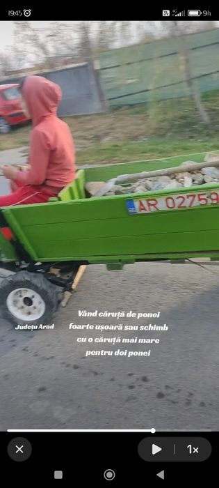 Vând sau schimb caruta de ponei