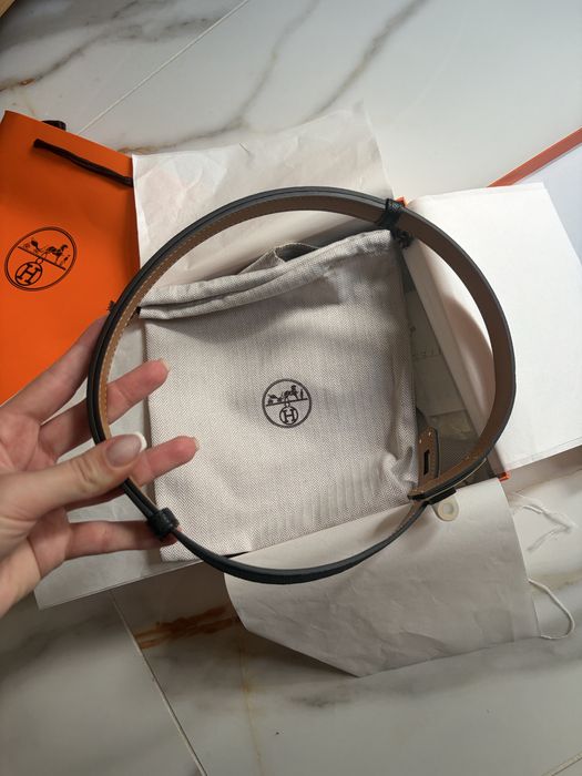 Дамски колан на Hermes, най-търсения модел, черно със златно