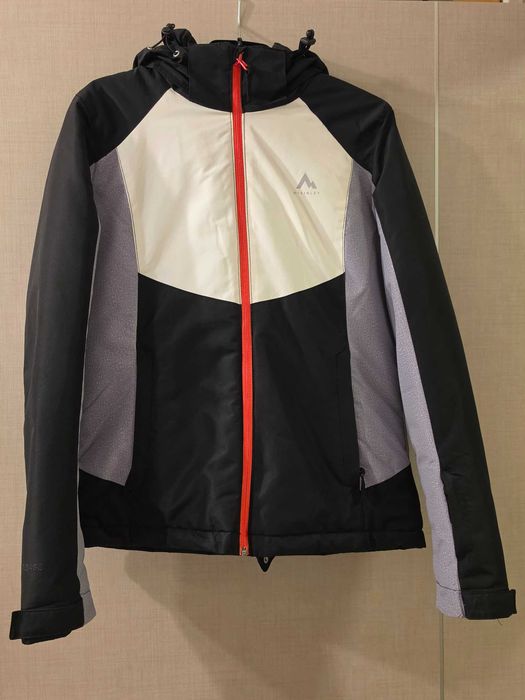 Geaca schi McKINLEY dama XS 34 Aquabase impermeabila snowboard iarna gluga jacheta zapada outdoor trekking negru alb gri
