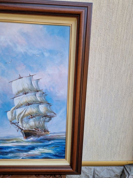 Прекрасна голяма картина масло върху платно