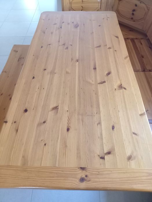 Set mobilier rustic din lemn masiv