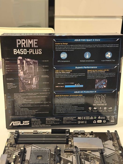 Дъно/Дънна платка ASUS PRIME B450-PLUS, Socket AM4