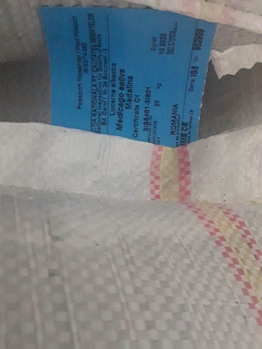 Samanta Lucerna Certificata, Trifoi, Bromus, Sudan,Sorg , iarba