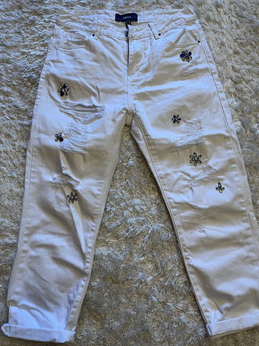 Pantaloni albi dama Nissa