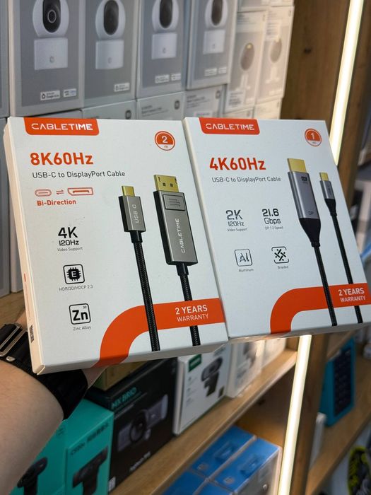 Кабель Type-C – DisplayPort Cabletime 8K
