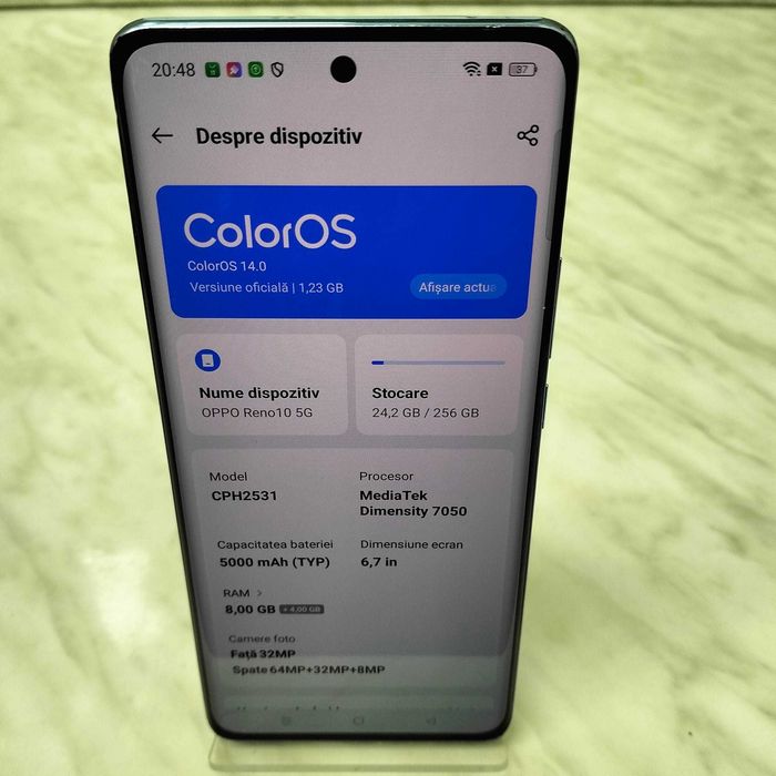 Telefon Oppo Reno 10 5G 256GB Albastru Zeus Amanet Rahova 27141