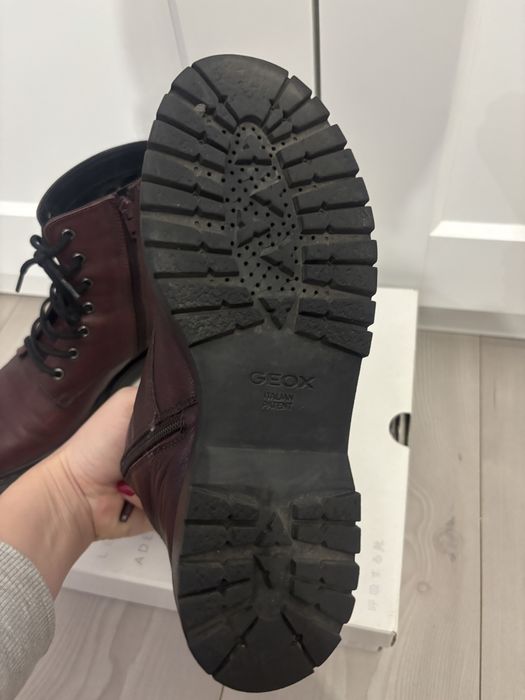 Ghete Geox piele bordeaux
