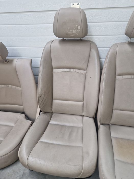 Interior scaune bancheta piele crem bmw f10 lci facelift cu încălzire