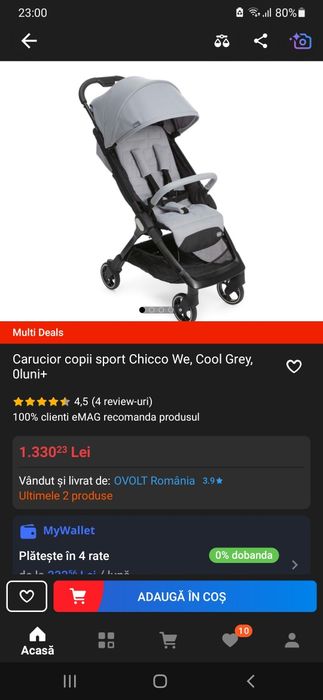 Carucior Chicco pentru copil