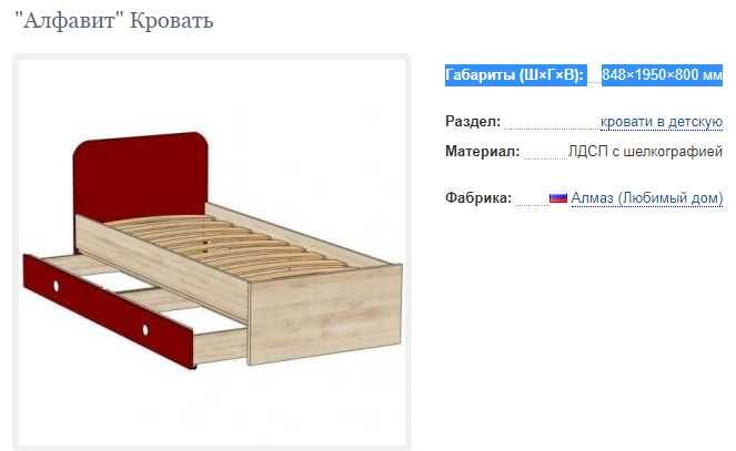 Мебель в детскую комнату "Алфавит"