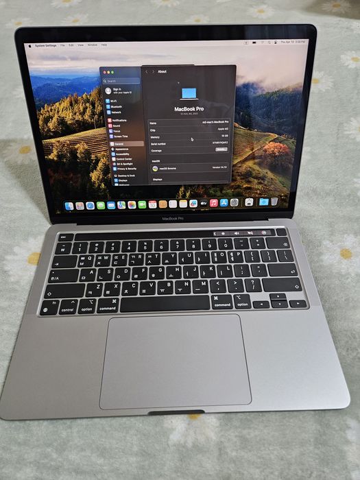 MacBook Pro M2 13 dyum Ram 16GB/ssd 512GB spacegray sotiladi