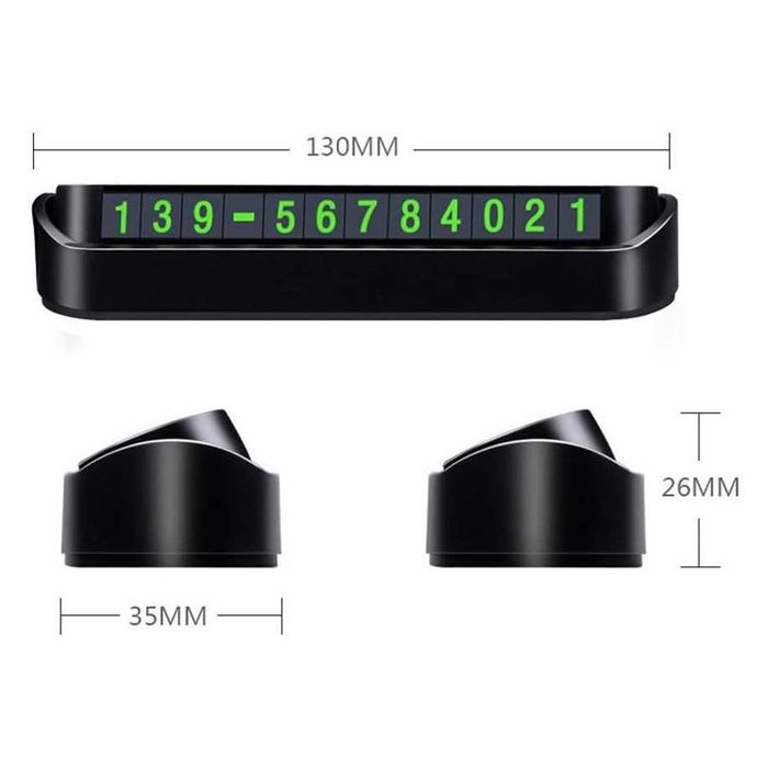 Numar telefon temporar pentru parcare autoadeziv reflectorizant 13 cm