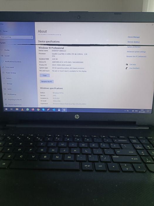 Vând laptop HP pentru piese