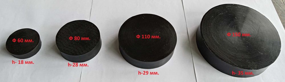 Плътни кръгли гумени тампони