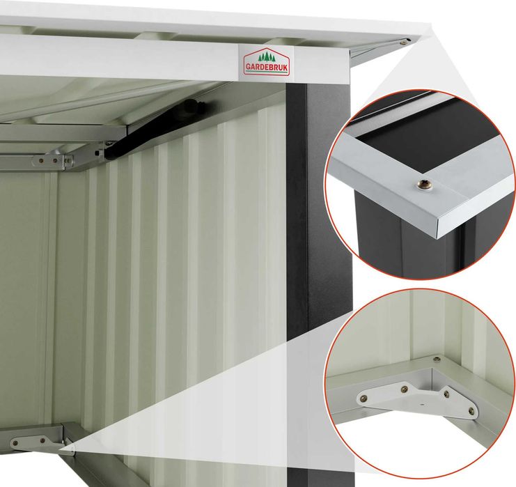 Метален гараж за роботизирана косачка за трева