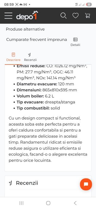 soba de gatit centrala 12 kw
