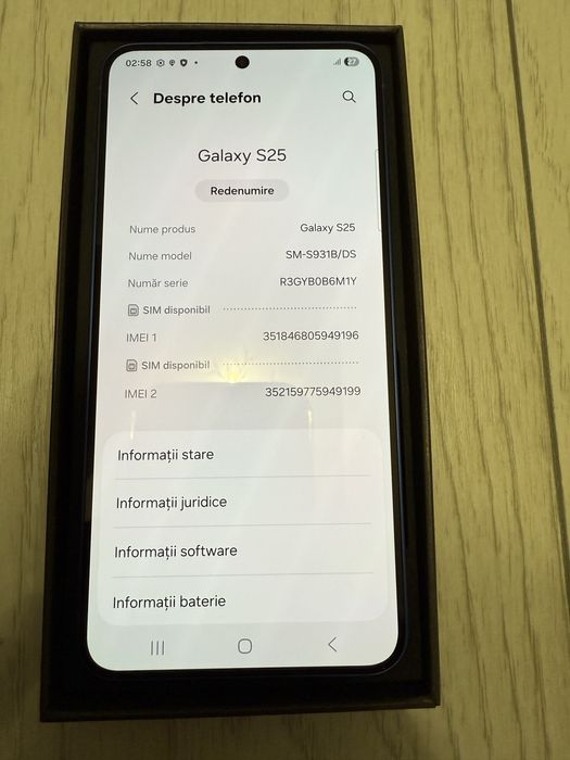 Samsung Galaxy S25 , 512GB , NOU