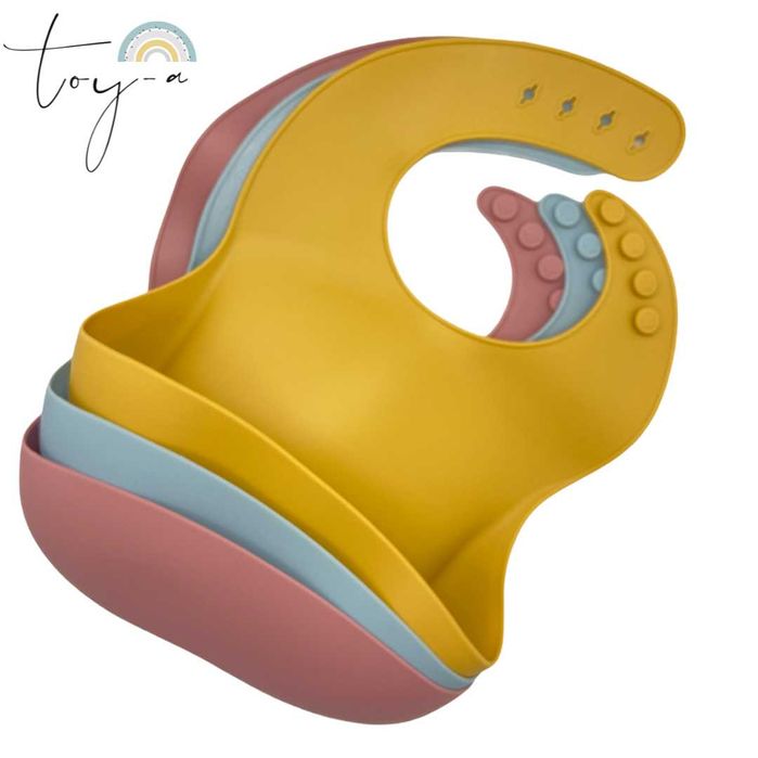 Силиконов бебешки лигавник с джоб