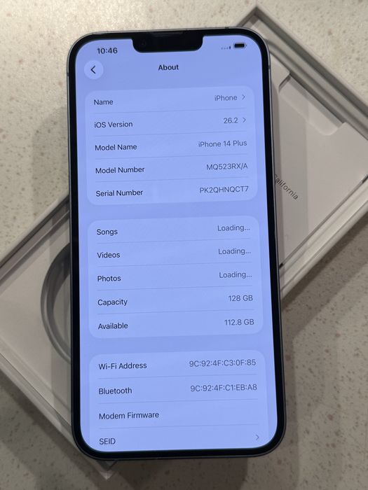 iPhone 14 Plus 128GB Blue – Отличен, 86% Батерия.