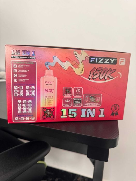 Vape 150k puffs cu 4 arome mixabile 15 in 1 la buton