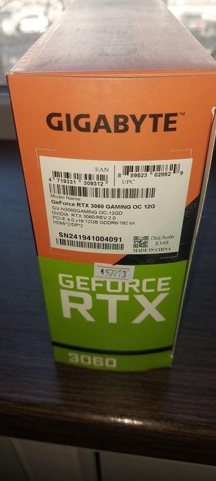 Nvidia RTX 3060. 12GB. Gigabyte.