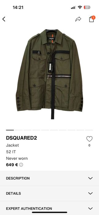 Dsquared2 D-ring  military jacket
