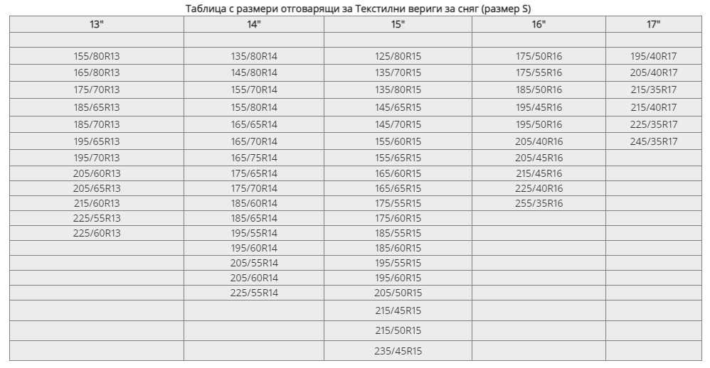 Текстилни вериги за сняг