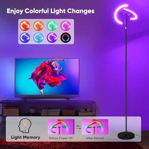 Нова Tisey Подова Лампа за Дневна с RGB и CCT LED Подарък дом осветление