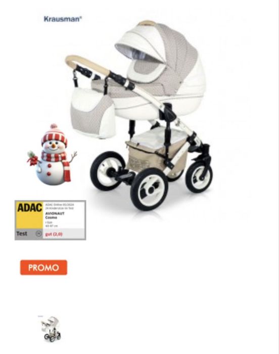 Set carucior Krausman cu scoica, landou si parte sport