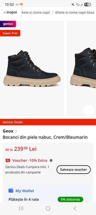 Vand bocanci Geox copii 24