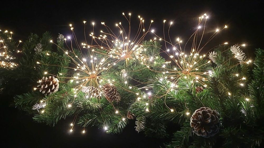 Фейерверк Гирлянда с пультом 3м 5пучков(цвет теплый)