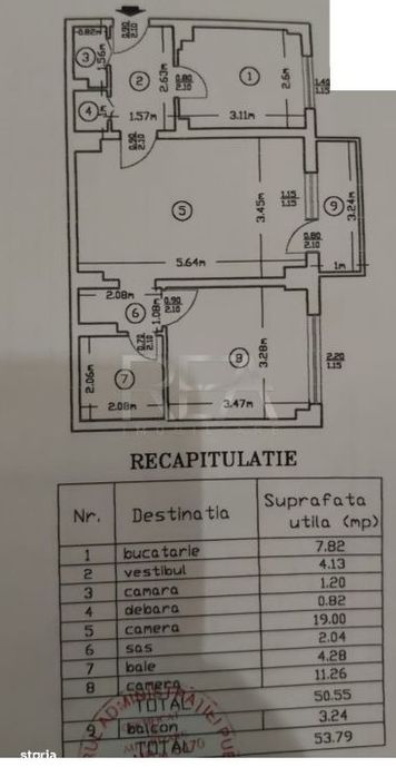 2 camere Vitan decomandat, inst. schimb., an 1983