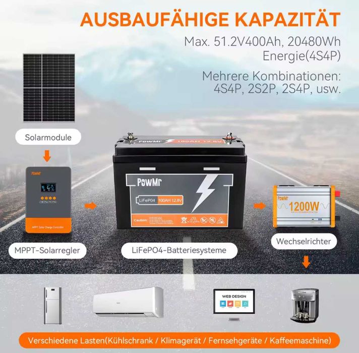 Батерия Pow Mr LifePo4 12,8v 100A