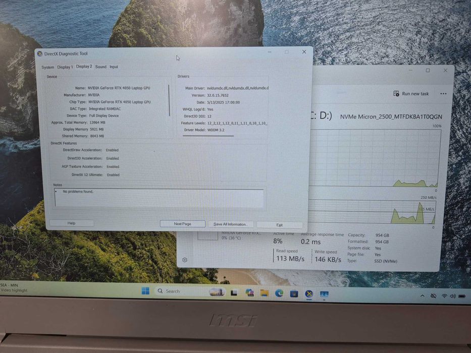 Hope Amanet P10/ Laptop Gaming MSI Thin 15 144Hz i5 12th RTX 4050 1TB SSD