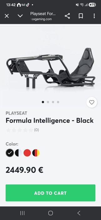 Playseat F1 Intelligence cockpit