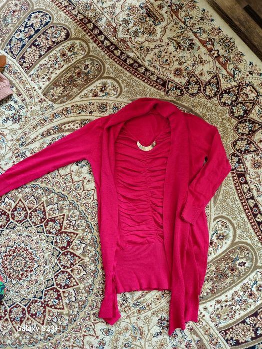 Малиновая туника тёплая