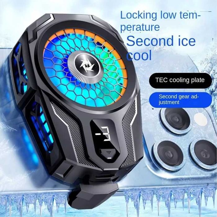Cooler Gamepad Portabil pentru Telefon,Doua Ventilatoare,Racire Rapida