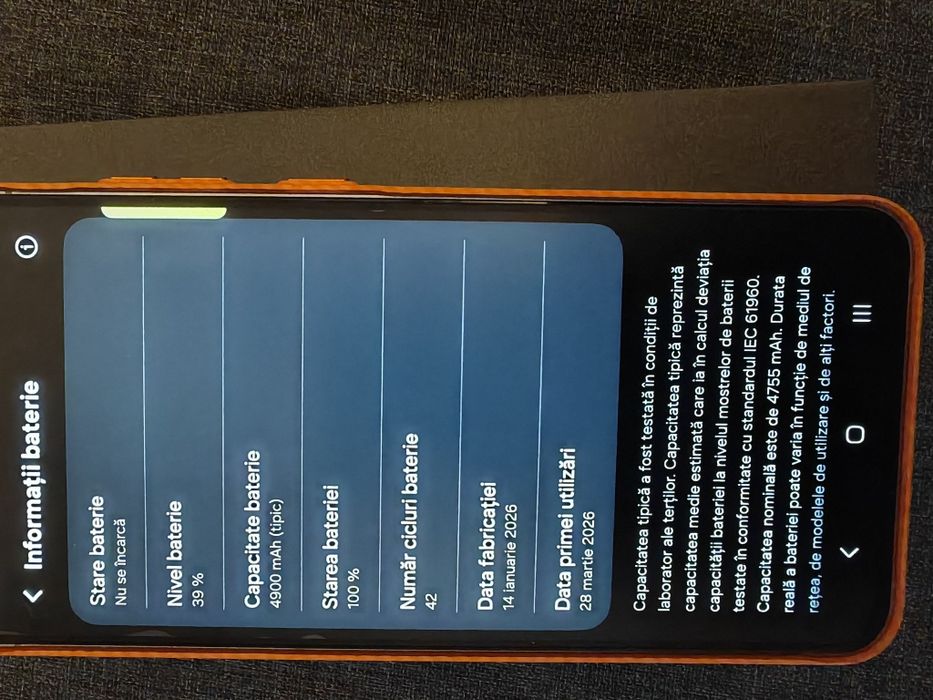 Samsung s25 fe 42 cicluri de incarcare