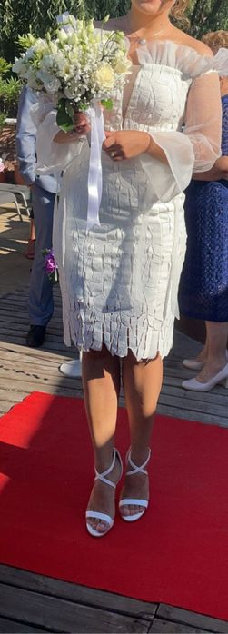 Vând rochie cununie civilă/ albă