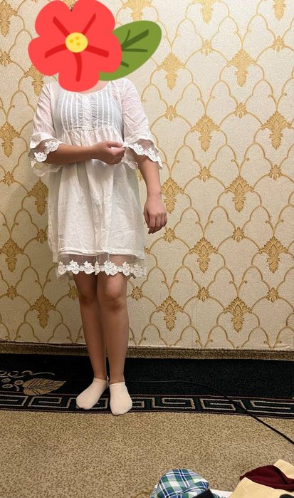 Белая Платья для девочек кизлага куйне