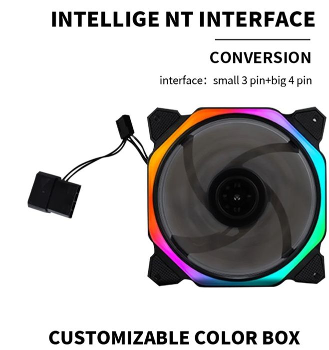 120 мм светодиодный вентилятор, уникальный волшебный кубический дизайн