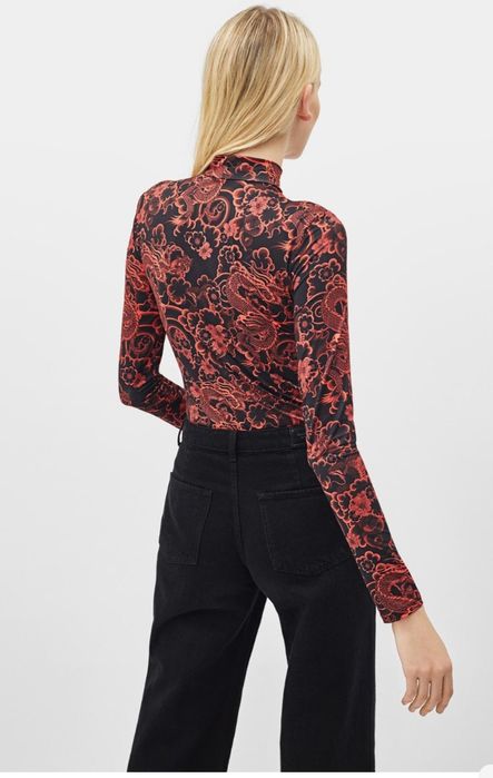 Body elastic in stil japonez, Bershka, marimea XS