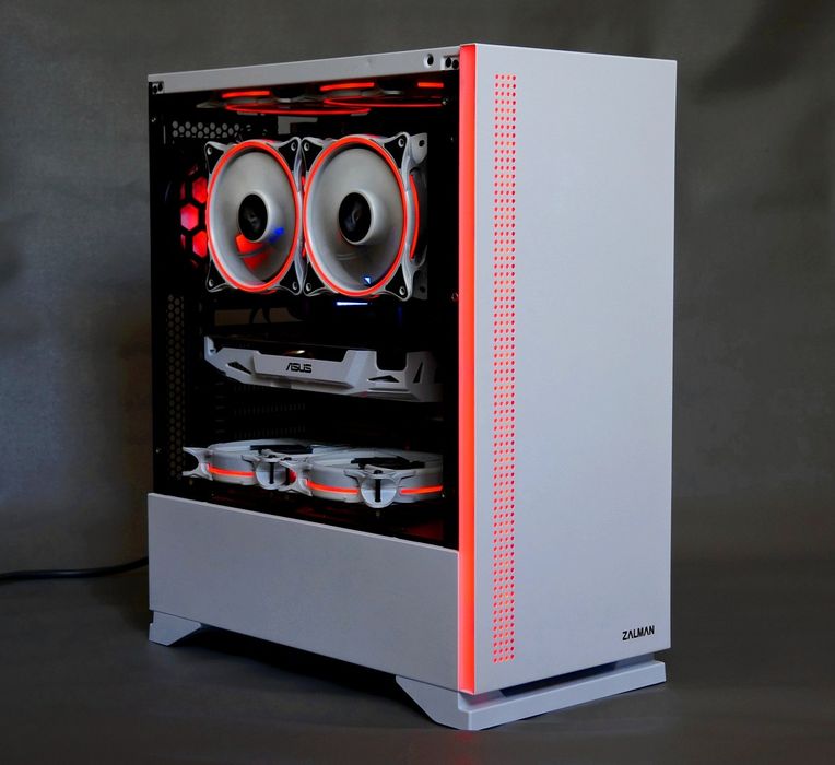 Case Zalman S5 White/Белый+2 кулер, 16 RGB mode
