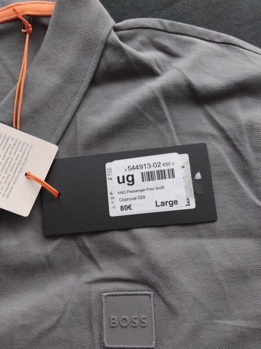 Поло риза Boss, сива, размер Л