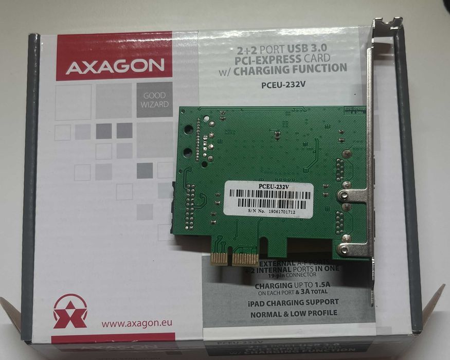 Axagon PCEU-232V адаптер за добавяне на допълнителни USB3 портове