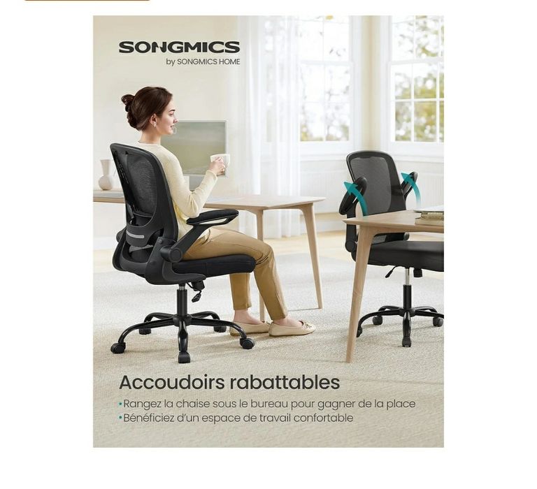 Scaun de birou ergonomic, songmics